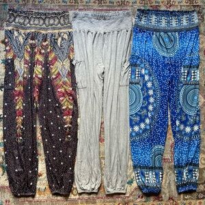 Boho Harem Pants Lot of 3 Size Large